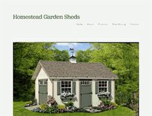 Tablet Screenshot of homesteadshed.com